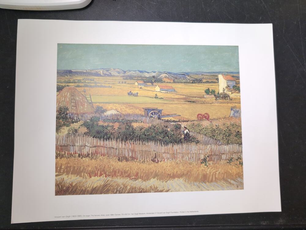 Art print Vincent Van Gogh The Harvest Print from Netherland 16”x12”